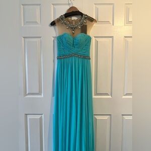NWT Teal Sherri Hill Gown Size 2